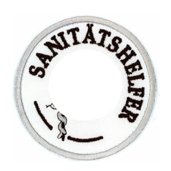 Emblem Sanitätshelfer mit Verbandslogo 8 cm