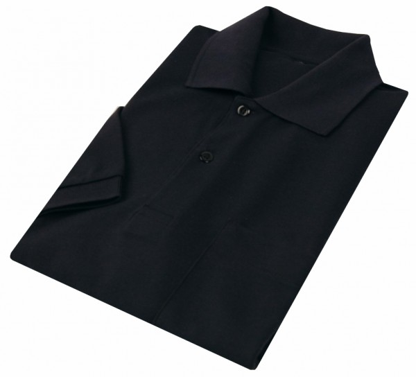 Poloshirt Bioactive, schwarz, mit Brusttasche, neutral