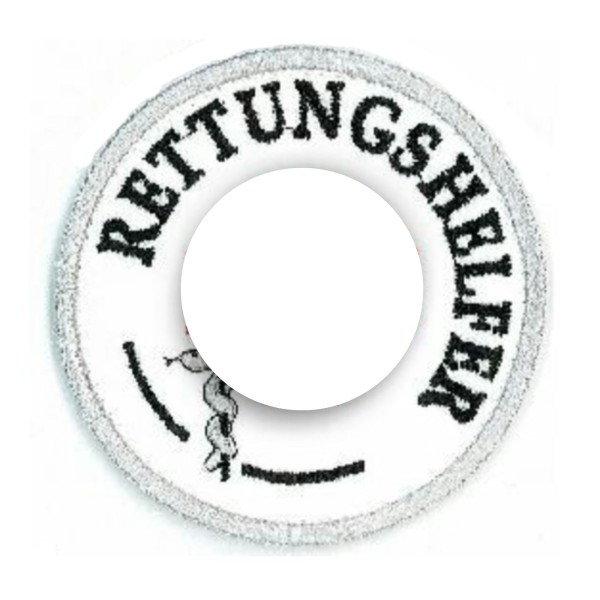 Emblem Rettungshelfer mit Verbandslogo 8 cm