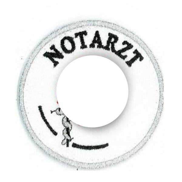 Emblem Notarzt mit Verbandslogo 8 cm