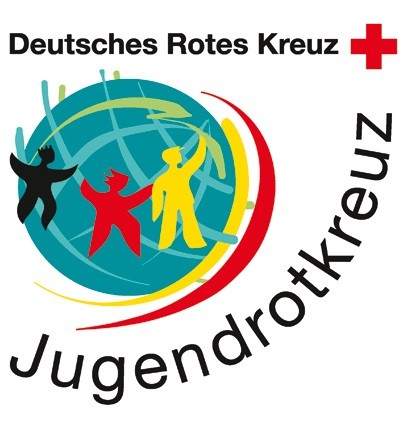 Emblem DRK/Jugendrotkreuz weiß rund 8 cm
