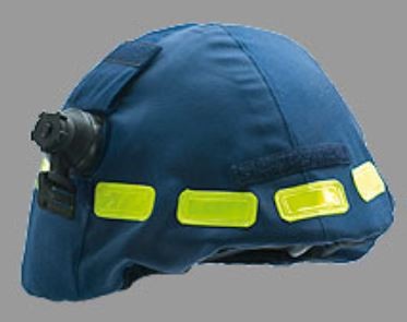 Transportschutz blau für Einsatzhelm, Reflexite leuchtgelb