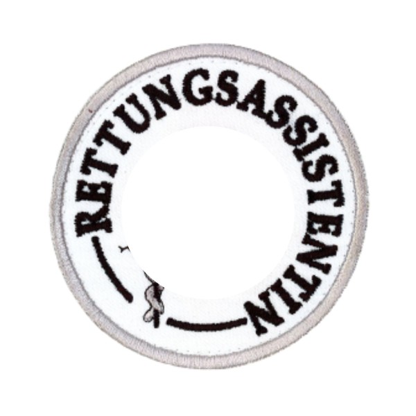 Emblem gestickt Rettungsassistentin mit Verbandslogo