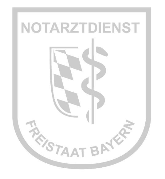 Ärmeldruck Logo Notarztdienst Freistaat Bayern 9x7,9cm RECHTER ARM